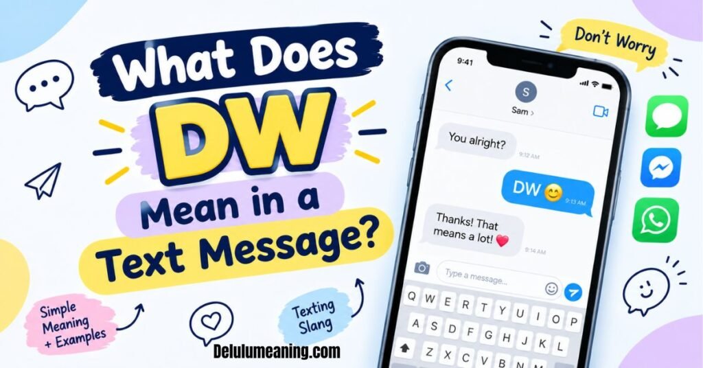 DW Meaning What Does DW Mean in Texting, Chat & Social Media? 2 What Does DW Mean in a Text Message?