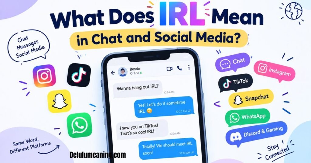 What Does IRL Mean in Texting? Meaning, Examples & How to Use It 2 What Does IRL Mean in Chat and Social Media?